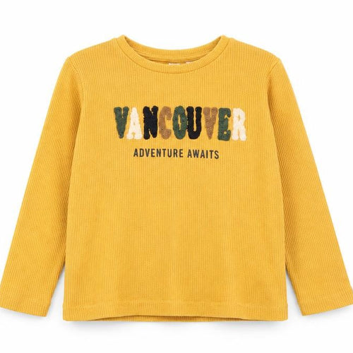 name it Boys Yellow  Cotton Pullover T-Shirt Size 2-3 Years Crew Neck  - Vancouver