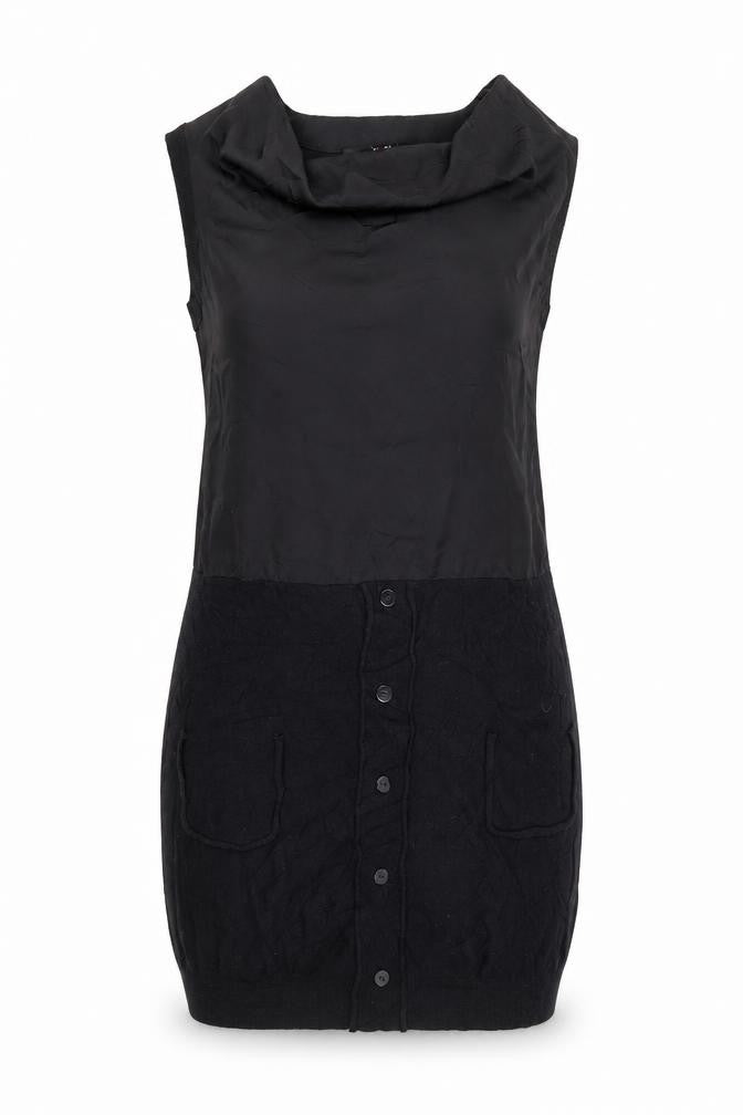 Yest Womens Black  Polyester Jumper Dress  Size M  Cowl Neck
