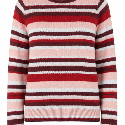 Label of Graded Goods Womens Multicoloured Round Neck Striped Cotton Pullover Jumper Size S