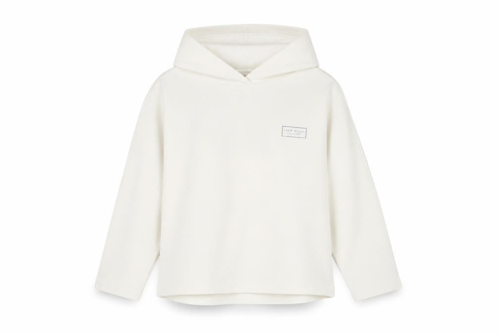 Jack Wills Sports Womens White  Cotton Pullover Hoodie Size 6