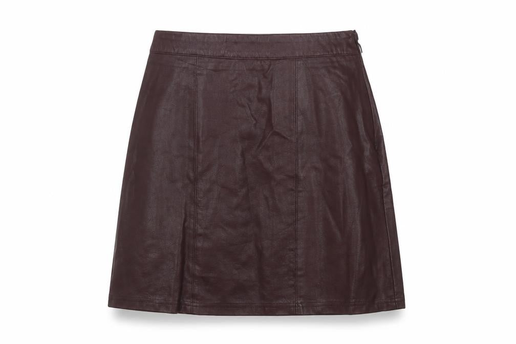 Papaya Womens Purple  Viscose Mini Skirt Size 8   Zip