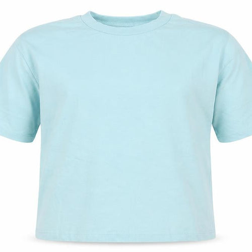 George Girls Blue  Cotton Cropped T-Shirt Size 10-11 Years Crew Neck  - GoodEnergy Club