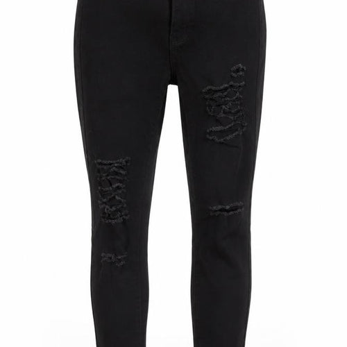 SheIn Womens Black  Cotton Skinny Jeans Size S L27 in Regular Button