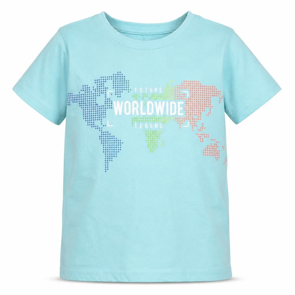 Dunnes Stores Boys Blue  100% Cotton Pullover T-Shirt Size 3-4 Years Round Neck Pullover