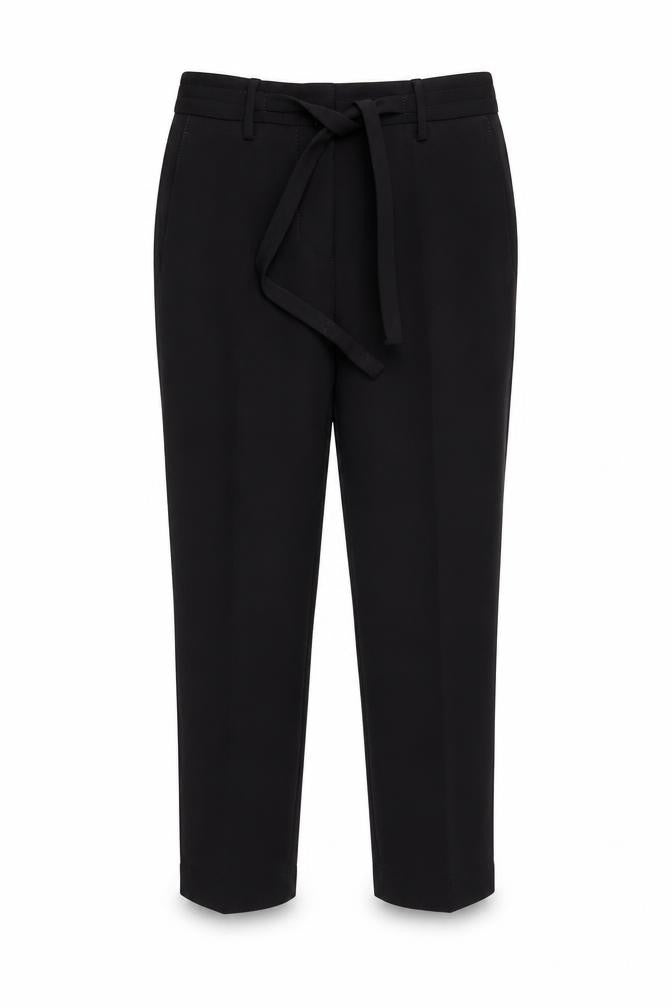Mango Womens Black  Polyester Dress Pants Trousers Size 6 L26 in Regular Tie