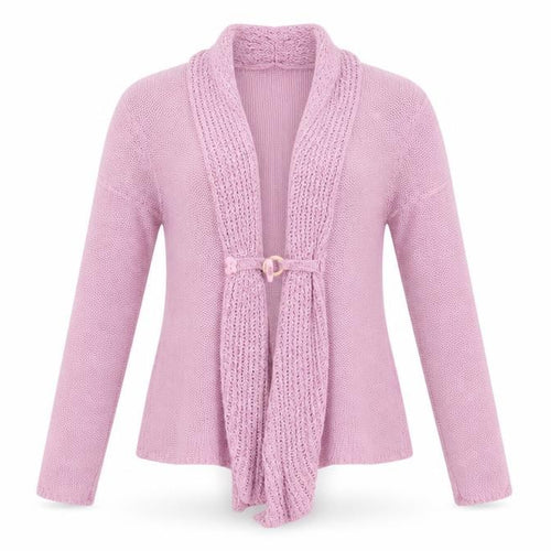 Nina Murati Womens Pink Collared  Acrylic Cardigan Jumper Size S