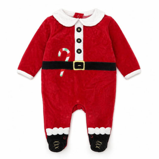 Dunnes Stores Baby Red  Cotton Coverall One-Piece Size 0-3 Months  Snap - Christmas