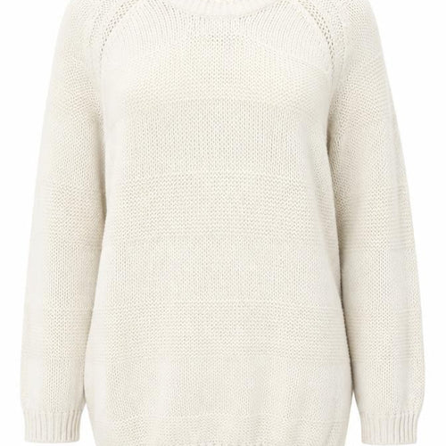 In Wear Womens Ivory Round Neck  Cotton Pullover Jumper Size S