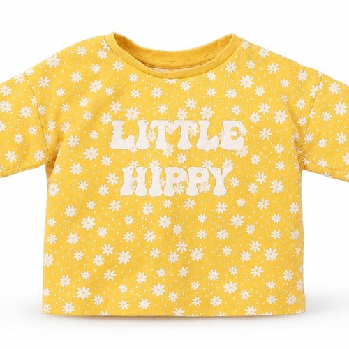Matalan Baby Yellow Geometric 100% Cotton Basic T-Shirt Size 9-12 Months Round Neck Pullover - Little Hippy