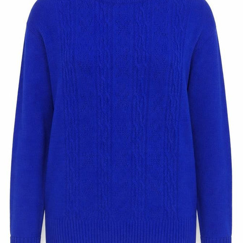 Pure and Natural Womens Blue Crew Neck  Acrylic Pullover Jumper Size M   - M/L