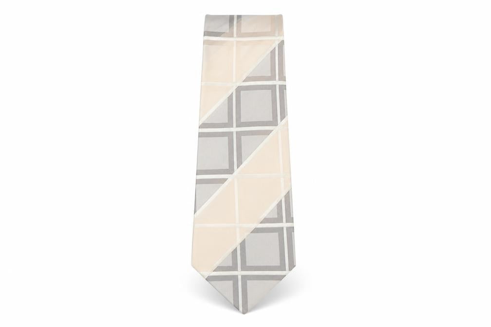 Front view of Next men’s multicoloured plaids & checks silk pointed tie one size