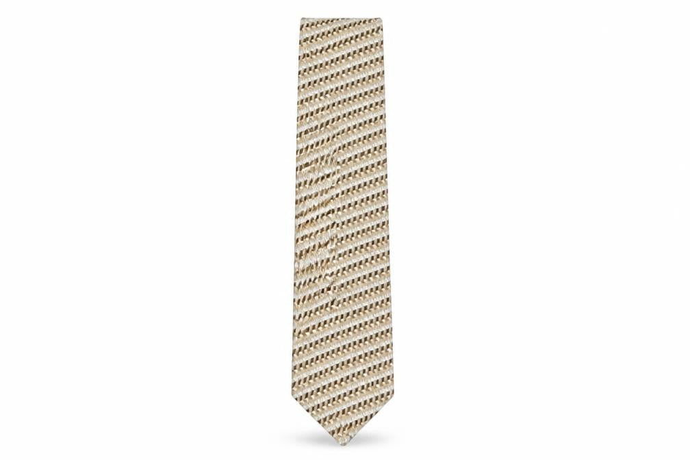 Front view of Marks & Spencer men’s multicoloured geometric polyester pointed tie one size