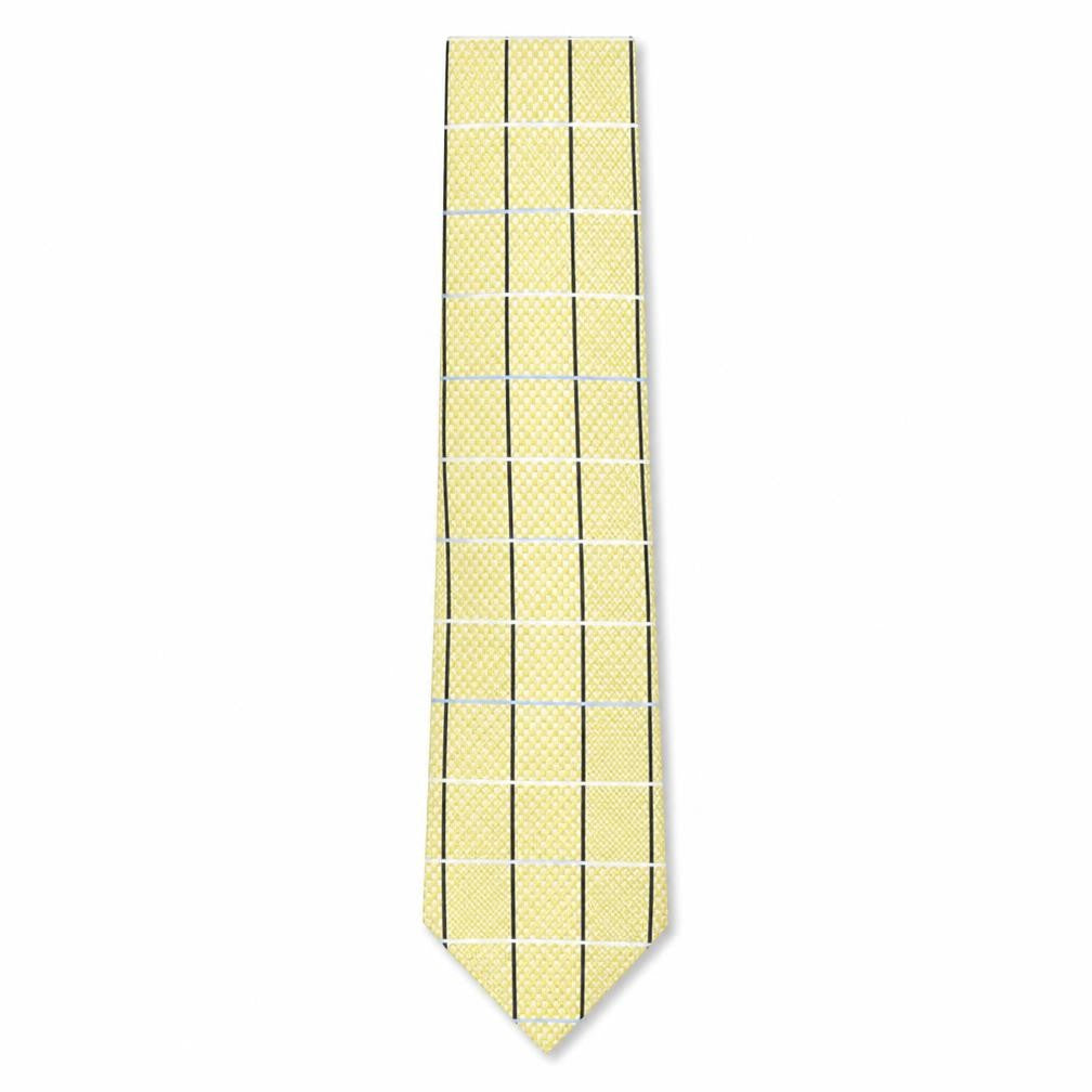 Front view of Greenwoods men’s multicoloured plaids & checks polyester pointed tie one size