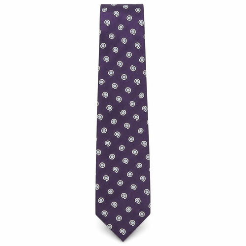 Aspen & Court Mens Purple Paisley Polyester Pointed Tie One Size