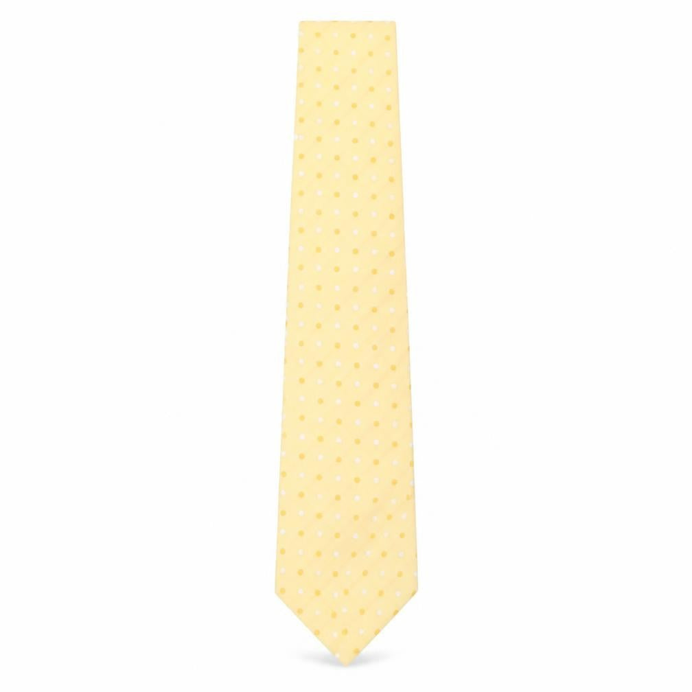 Front view of Tie Rack men’s multicoloured polka dot silk pointed tie one size