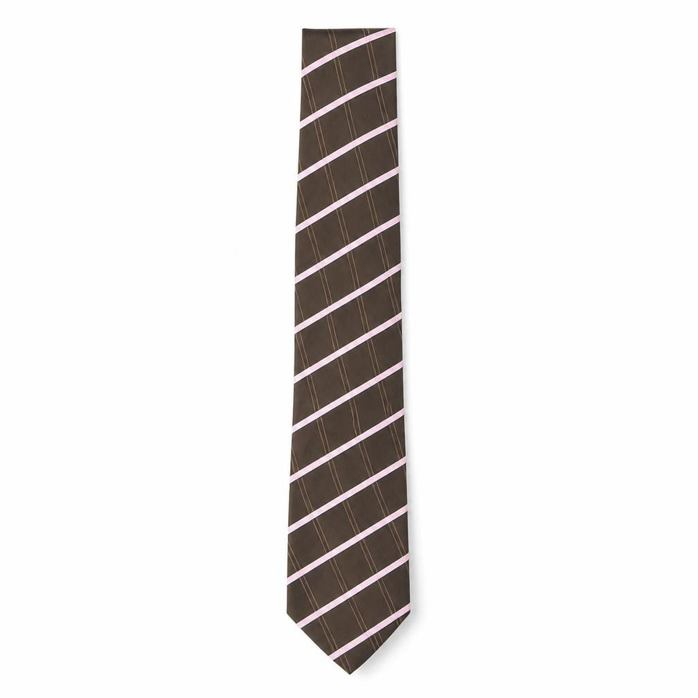 Front view of Next men’s multicoloured plaids & checks silk pointed tie one size