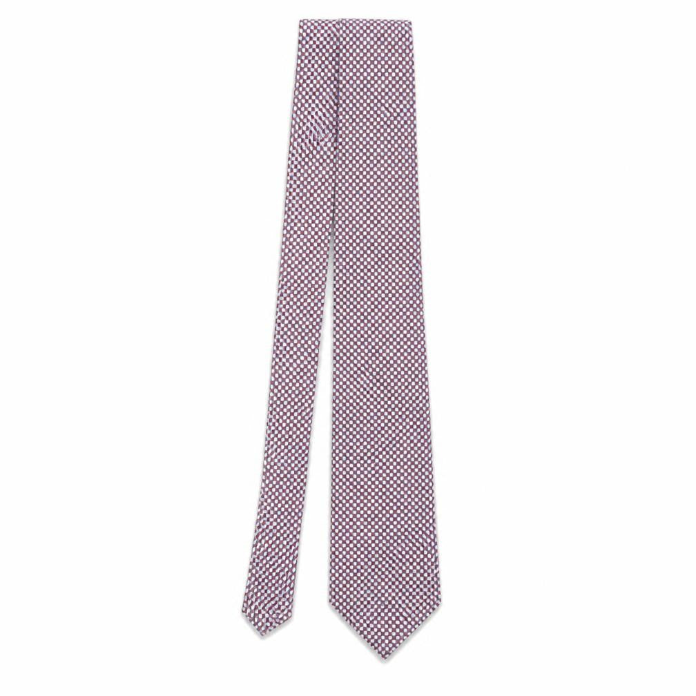 Front view of Soprano men’s multicoloured plaids & checks silk pointed tie one size