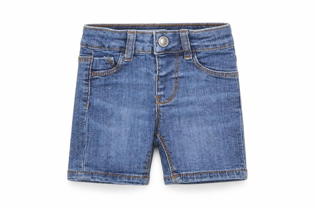 Primark Baby Blue  Cotton Cropped Jeans Size 0-3 Months  Snap