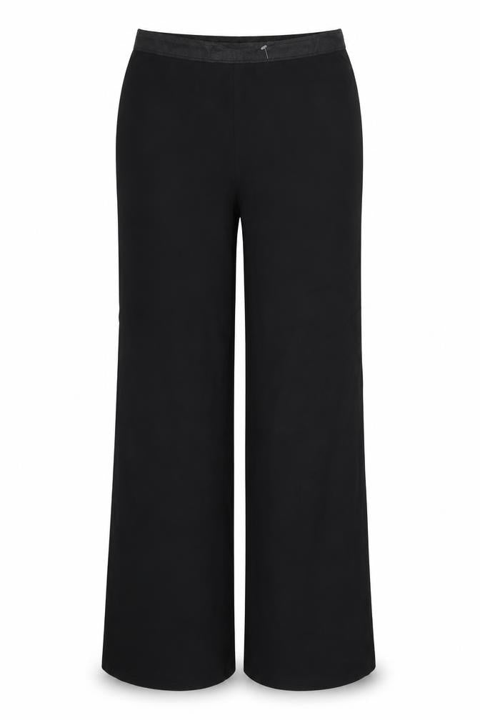 Marks and Spencer Womens Black  Viscose Trousers  Size 12 L29 in Regular