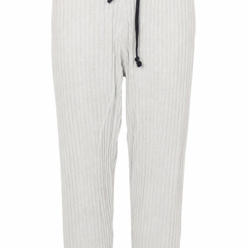 Boohoo Womens Grey  Acrylic Sweatpants Trousers Size S L27 in Regular Drawstring