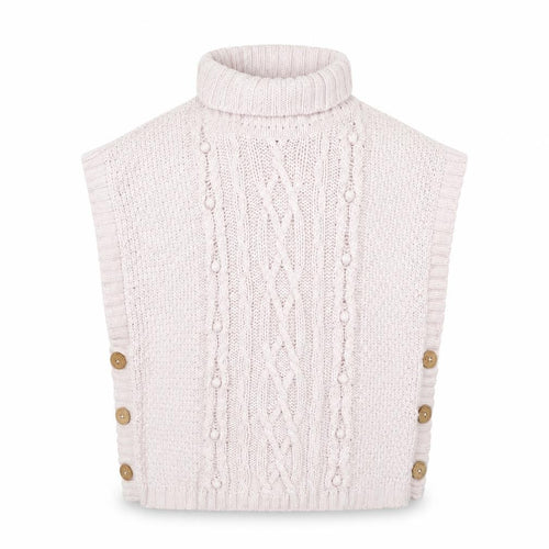 Lulurain Girls Pink Roll Neck  Polyester Vest Jumper Size 9-10 Years  Button