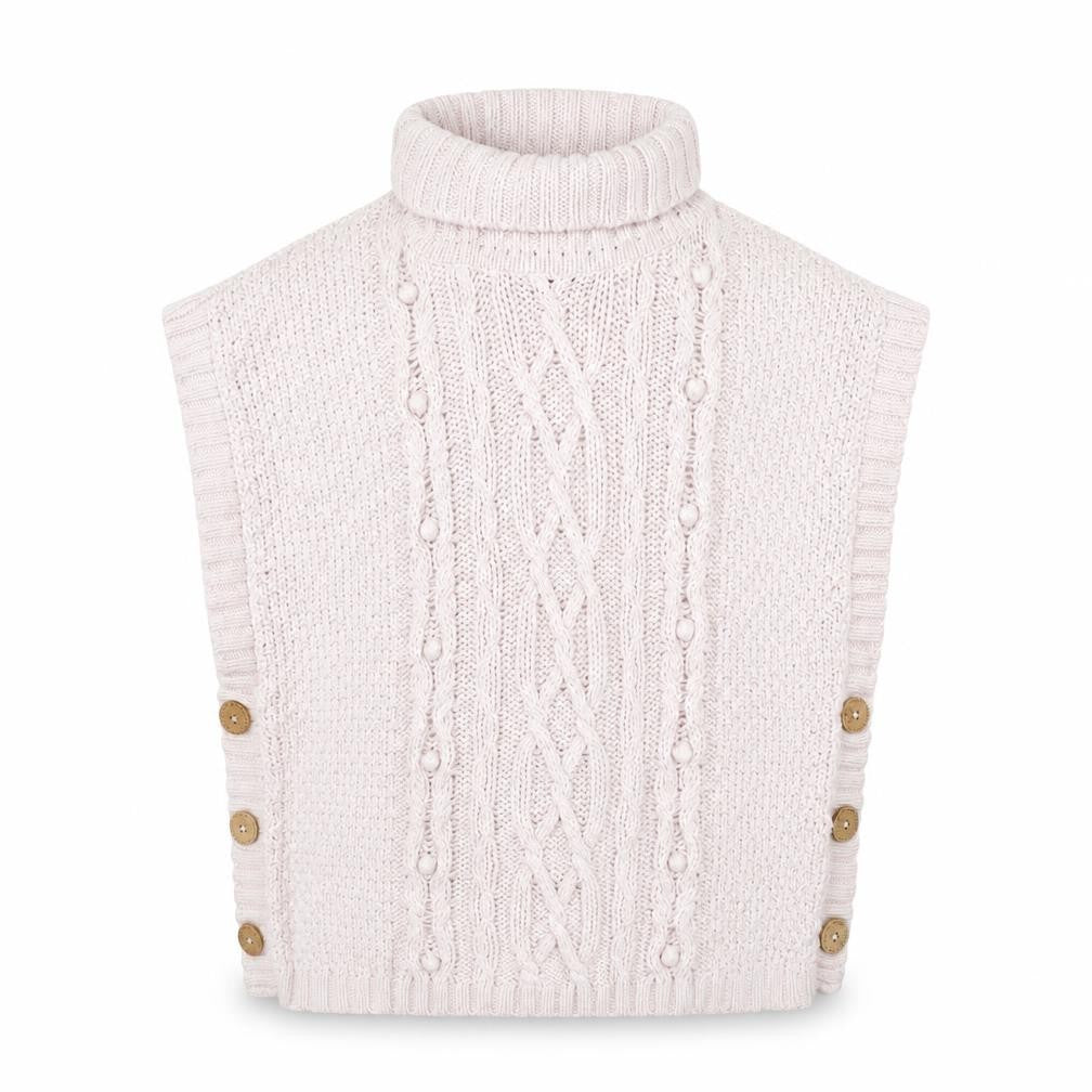 Lulurain Girls Pink Roll Neck  Polyester Vest Jumper Size 9-10 Years  Button