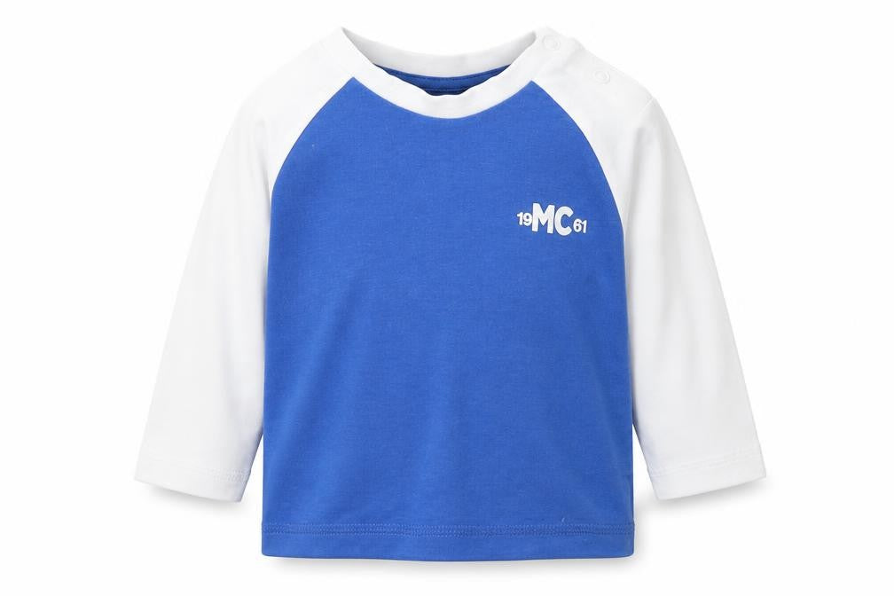 Mothercare Boys Blue Colourblock Cotton Pullover Casual Size 3-6 Months Round Neck Pullover