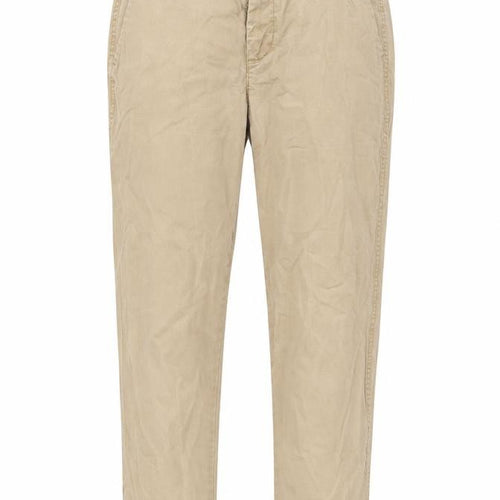 Gap Womens Beige  Cotton Carrot Trousers Size 6 L27 in Regular Zip