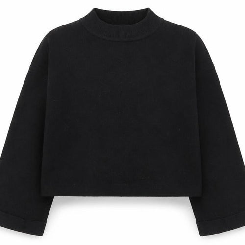 Zara Girls Black High Neck  Polyester Pullover Jumper Size 11-12 Years  Magnetic