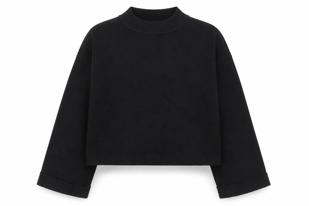 Zara Girls Black High Neck  Polyester Pullover Jumper Size 11-12 Years  Magnetic
