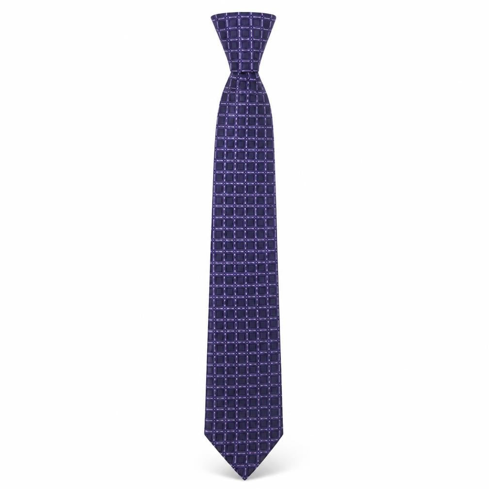 Debenhams  Mens Purple Plaids & Checks Polyester Pointed Tie One Size