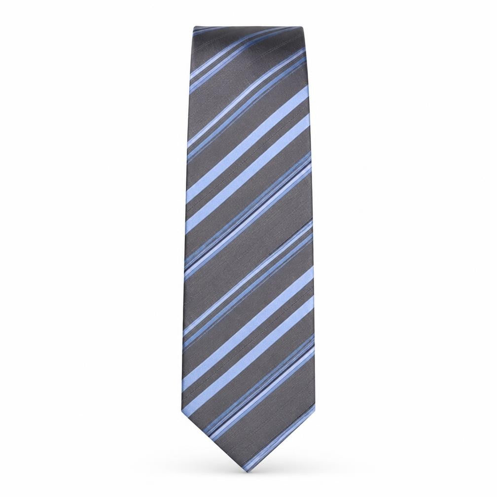 Front view of Autograph men’s multicoloured striped silk pointed tie one size