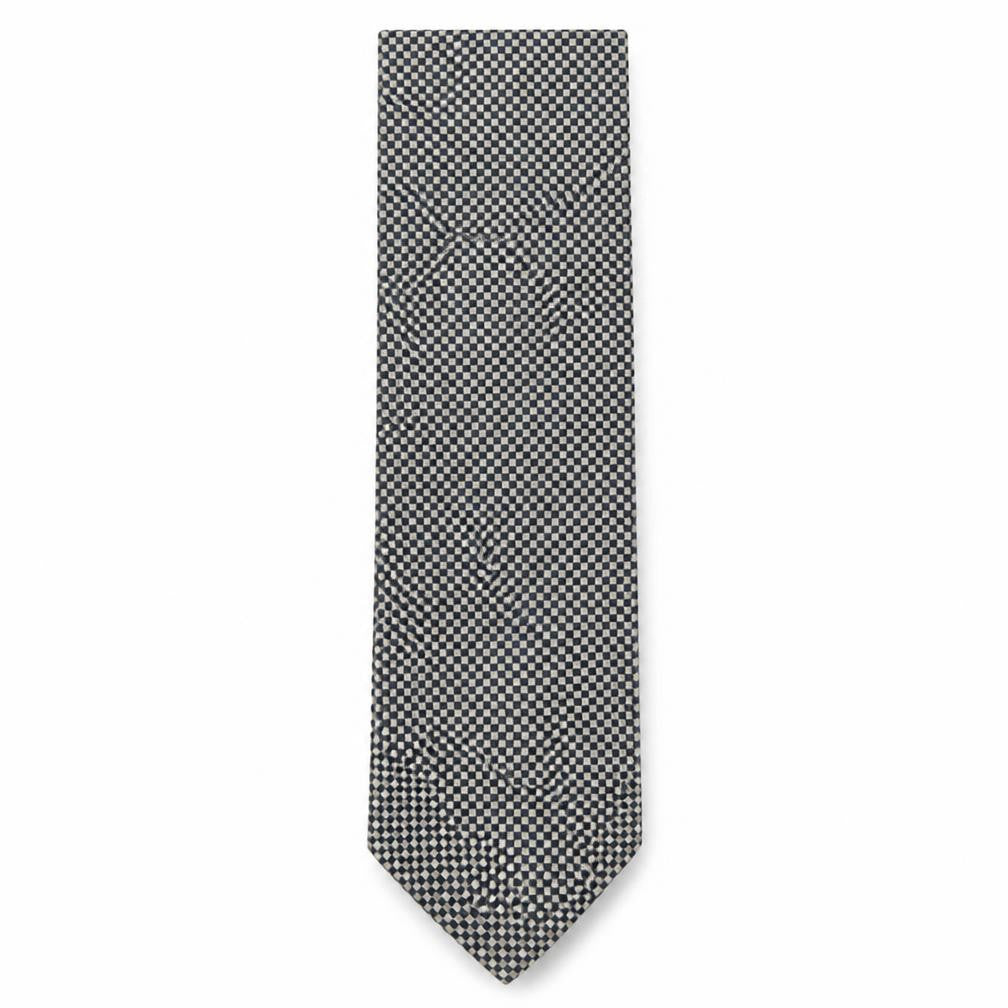 Front view of Preworn men’s multicoloured plaids & checks polyester pointed tie one size