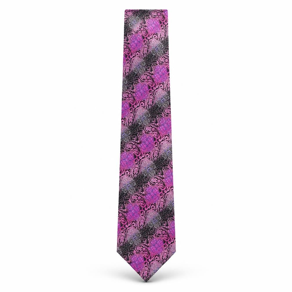 Front view of Paul Williams men’s multicoloured floral silk pointed tie one size