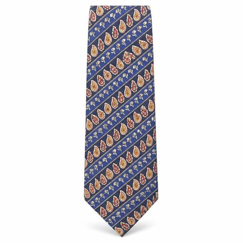Christian Tyler Mens Multicoloured Paisley Silk Pointed Tie One Size