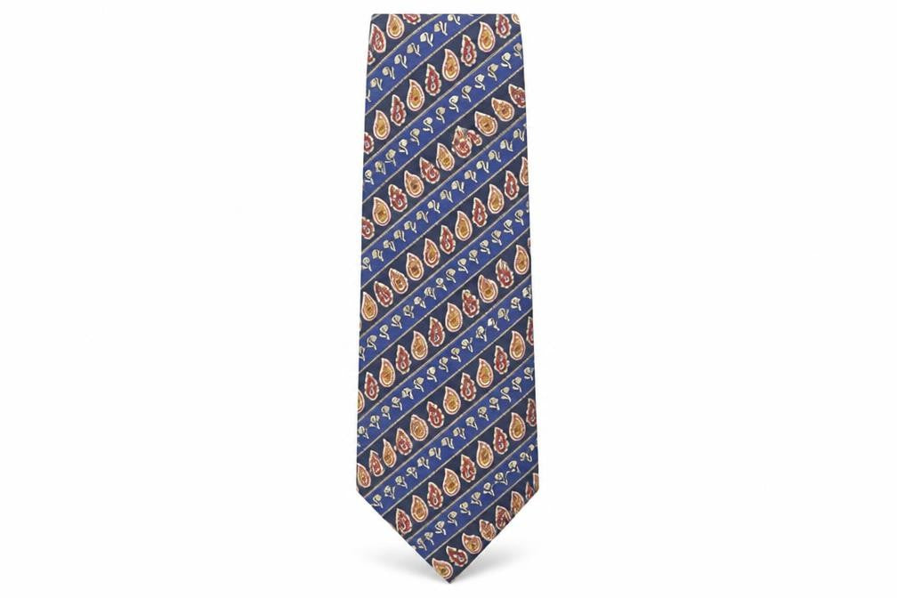 Christian Tyler Mens Multicoloured Paisley Silk Pointed Tie One Size