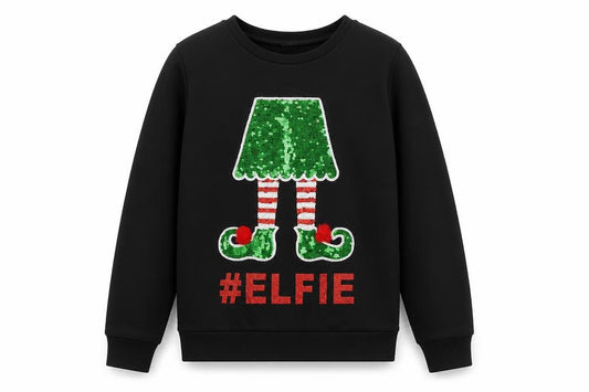 Front view of F&F women’s black polyester pullover sweatshirt, size UK 12, pullover