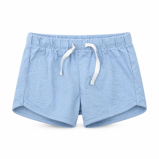 Front view of H&M Baby Blue Cotton Sweatpants Leggings, size 12-18, Months Drawstring