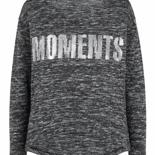 Aniston Womens Grey Round Neck  Viscose Pullover Jumper Size 10   - Moments