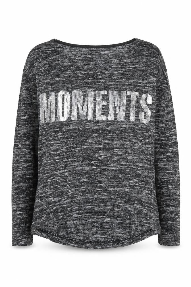 Aniston Womens Grey Round Neck  Viscose Pullover Jumper Size 10   - Moments