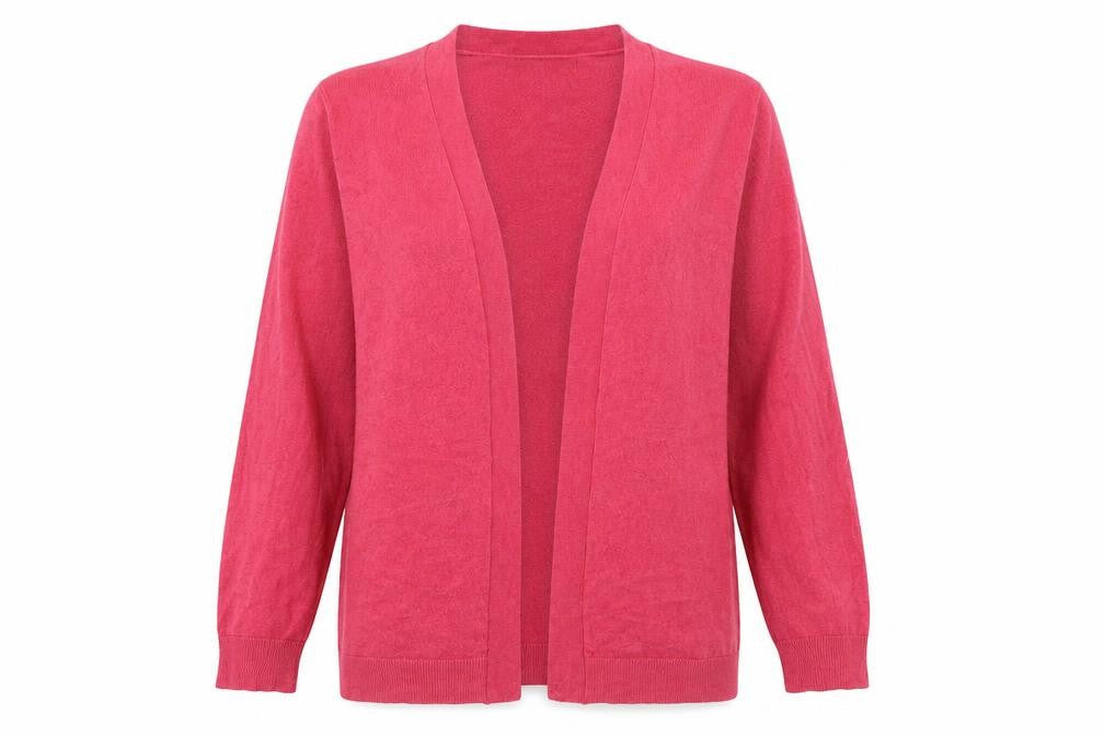 Studio Womens Pink V-Neck  Acrylic Cardigan Jumper Size 12