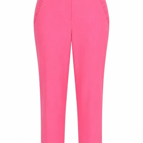 F&F Womens Pink  Polyester Carrot Trousers Size 8 L26 in Regular Zip