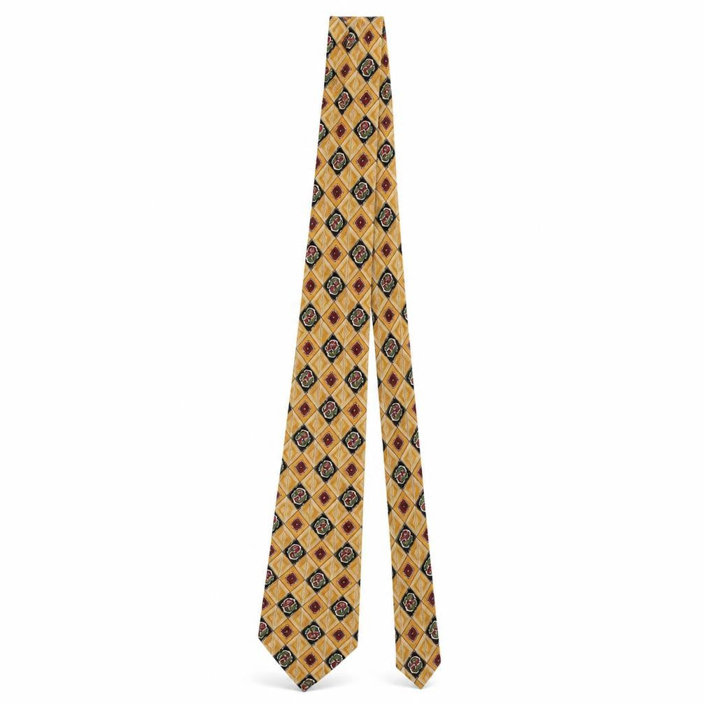 Christian Tyler  Mens Multicoloured Plaids & Checks Silk Pointed Tie One Size