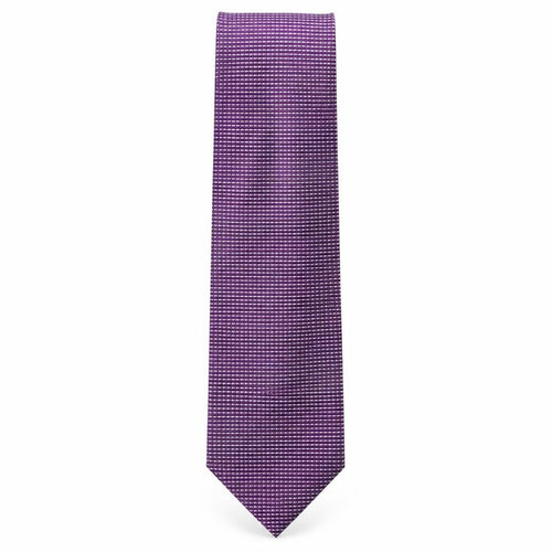 Tom English  Mens Purple Geometric Silk Pointed Tie One Size