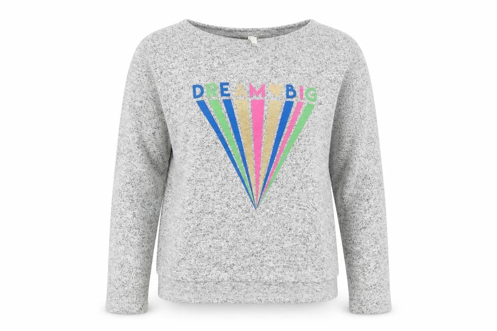 Primark Girls Grey Crew Neck  Viscose Henley Jumper Size 9-10 Years  Pullover - Dream Big