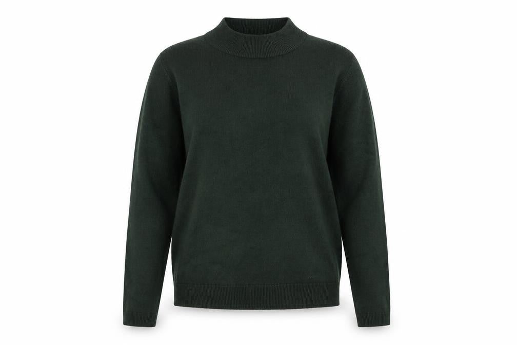 Originals Womens Green Mock Neck  Acrylic Pullover Jumper Size 8