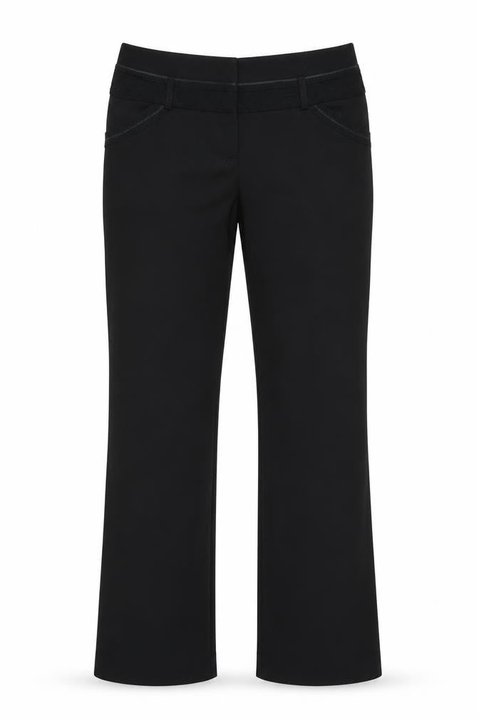 NEXT Womens Black  Polyester Trousers  Size 12 L31 in Regular Zip - Lace detail