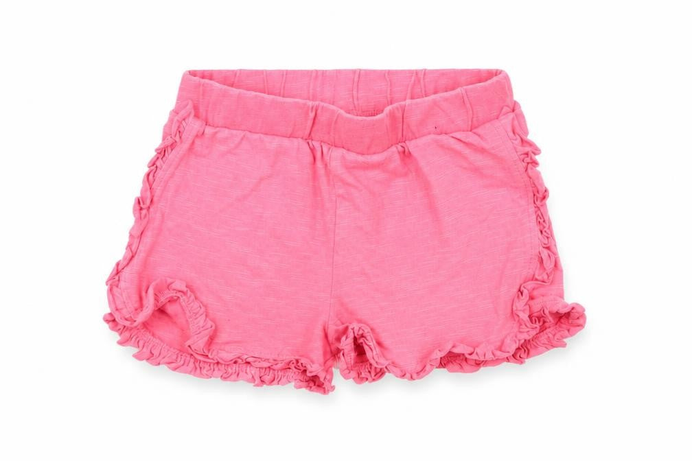 F&F Girls Pink Solid Cotton Capri Sleep Shorts Size 18-24 Months