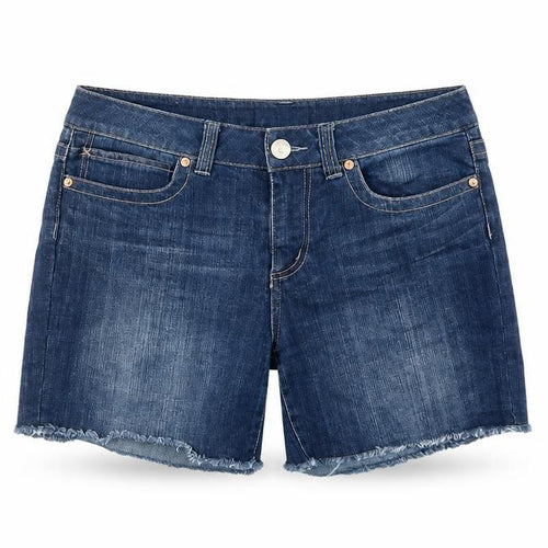 Seven Womens Blue  Cotton Cut-Off Shorts Size 34 in L6 in Regular Button