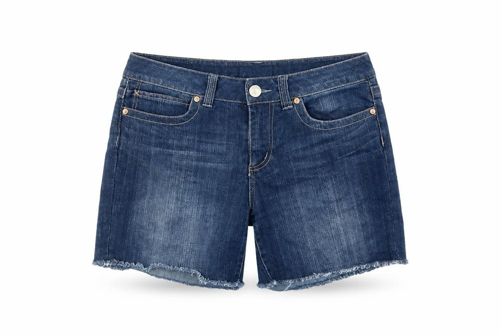 Seven Womens Blue  Cotton Cut-Off Shorts Size 34 in L6 in Regular Button